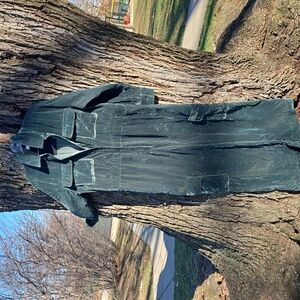 Universal Thread Dark Green Maxi Utility Shirt Jumpsuit